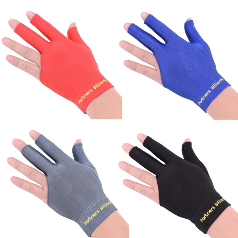 Billiards Three Fingers Glove Snooker Glove Special High Grade Fingerless Billiard Gloves Sports Equipment Free Size