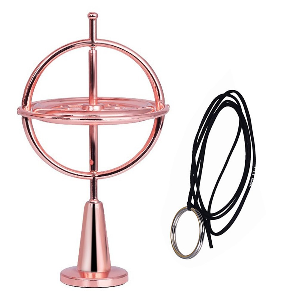 Kleurrijke Vingertop Gyroscoop Decompressie Vinger Gyroscoop Speelgoed Voor Kinderen Wetenschappelijke Metalen Gyro Druk Verlichten Speelgoed: rose gold