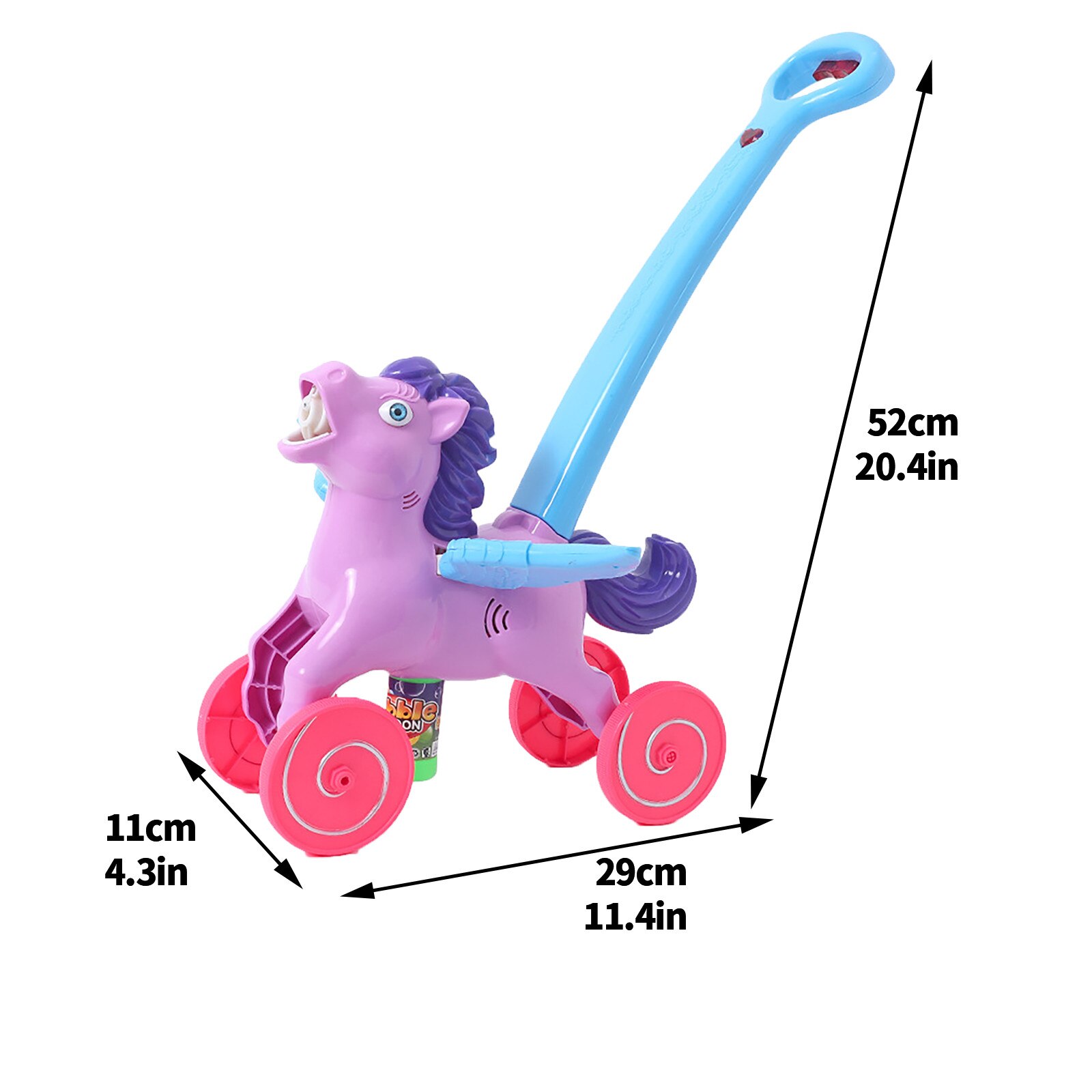 Bubble Machine Music Light Push Toy Bubble Maker Bubble Solution(110ml)