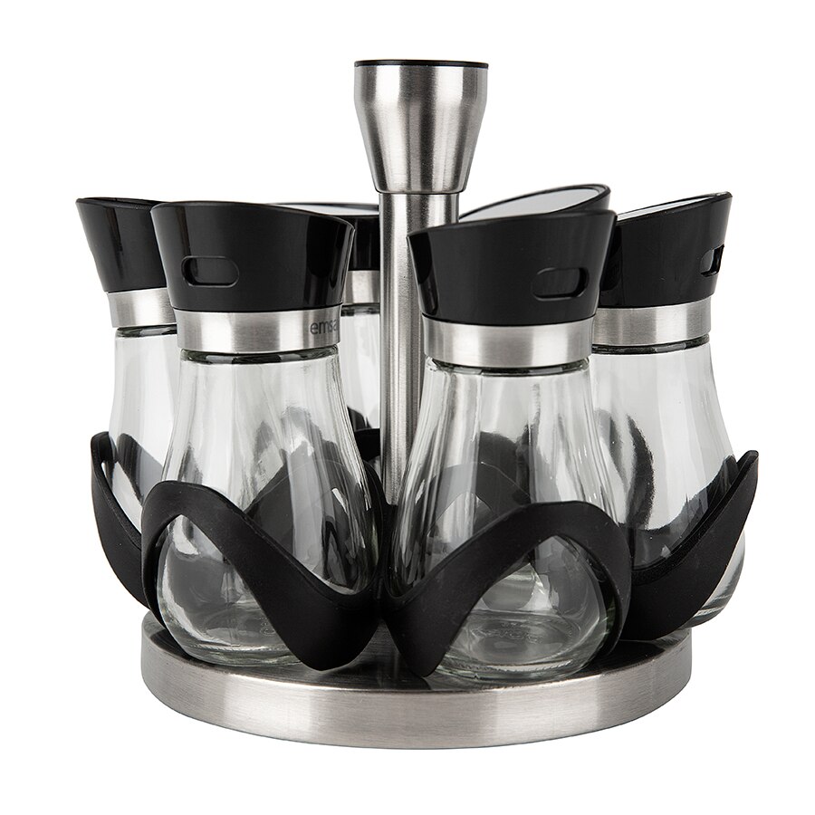 7 Jar Kruidenrek Organizer Kruid En Kruidenrek Met 12 Glazen Pot Flessen