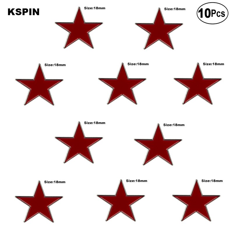 Blue Star Lapel Pin Badge Lapel Pin Flag badge Brooch Pins Badges 10Pcs a Lot