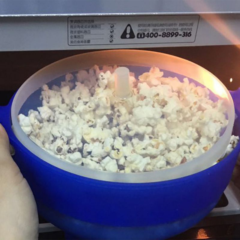 DIY Popcorn Bucket Bowl Maker With Lid Collapsible Norbi Microwave Air Popcorn Bowl Kitchen Easy Tools Silicone