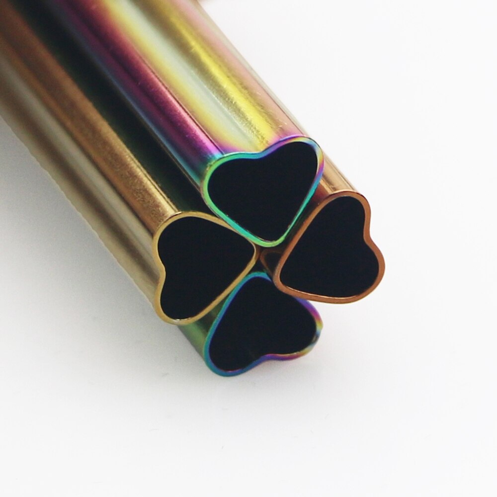 2/4Pc Reusable Love Shape Drinking Straws Set Wedding Decoration Metal Straw Stainless Steel Straw Straight Straw Birthday Party