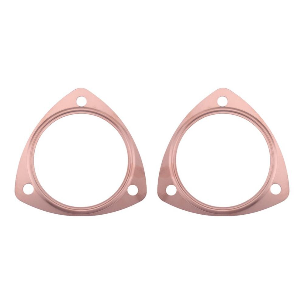 Copper Header Exhaust Collector Gaskets Reusable SBC BBC 302 350 454 2.5 3.5inch Collector With Triangle