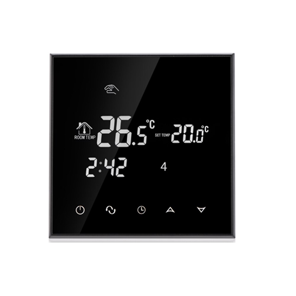 24VAC 110VAC 230VAC Programmable Touch Screen heating room thermostat for Dual sensor