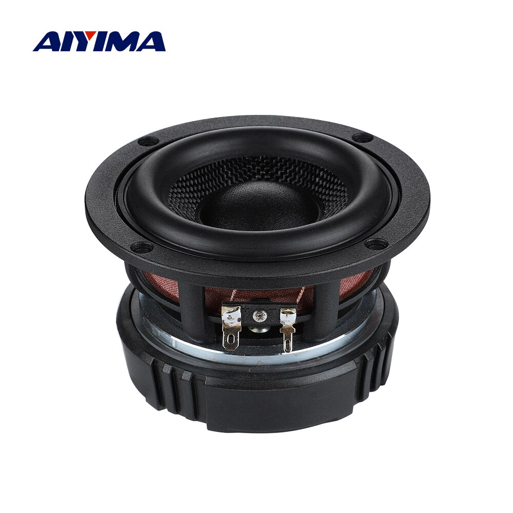 AIYIMA-altavoz Subwoofer de 4,5 pulgadas, Hifi, 4/8 Ohm, 50W, fibra de vidrio, para lavabo, graves profundos, altavoz magnético grande, 1 ud.