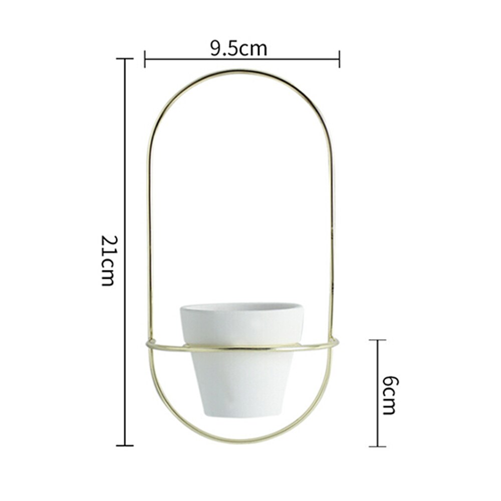 Maceta de hierro de estilo nórdico para decoración del hogar contenedor de maceta geométrica colgante para pared para Oficina Decoración de ventanas