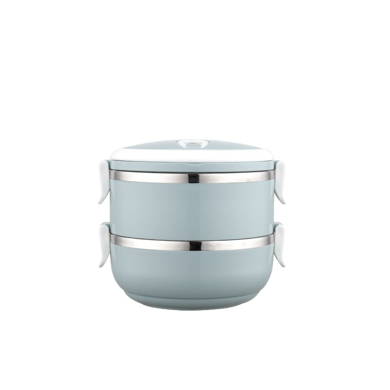 Tiffin box stainless steel lunch box Bento Box combination container for food thermal insulation: Grey 2 layers