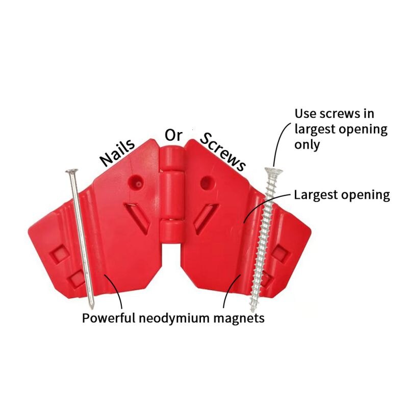 Sikkerhetsspikerholder magnetisk hjemme trebearbeiding vegg spikerbeskyttelsesklips spikerholder håndverktøy