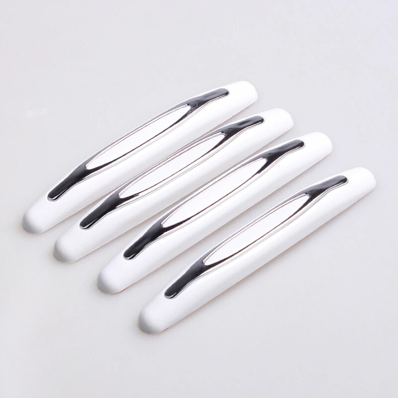 4 Pieces/pack Car Anti-Collision Strip Car Door Guard Protector Door Edge Trim Guard Styling Moulding Anti-Scratch Sticker: white
