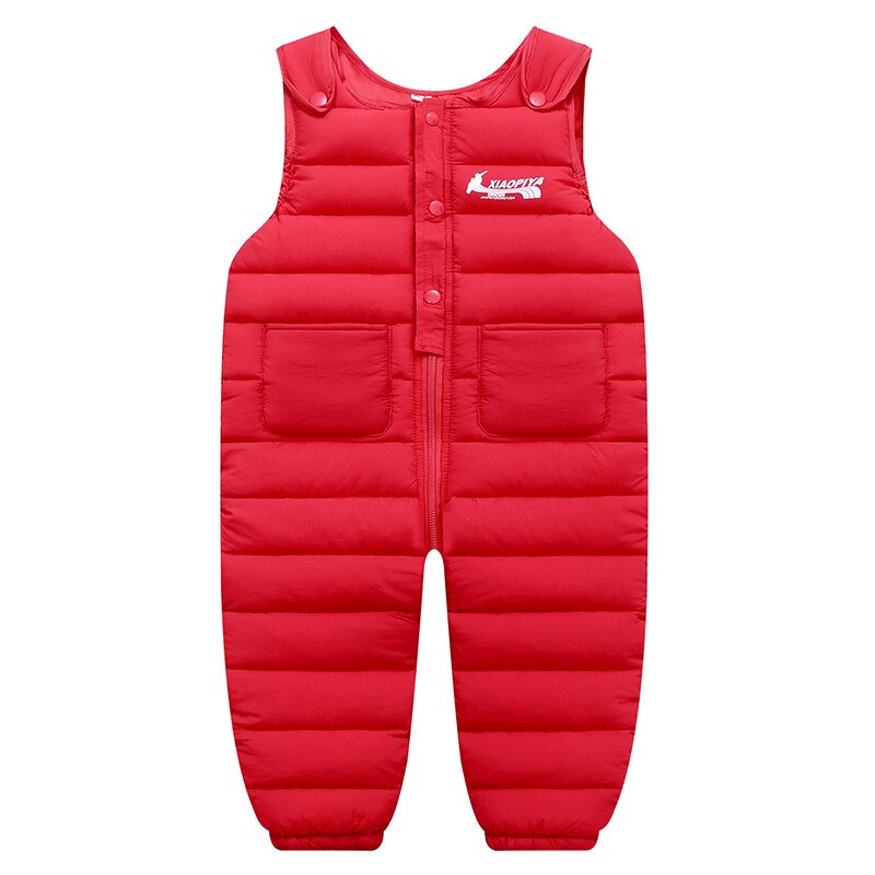 Odzież dziecięca dziecięce puchowe bawełniane ciepłe kombinezony i kombinezony chłopięce zagęszczone odzież zimowa kombinezon dziecięcy dla dzieci: czerwony / 3T