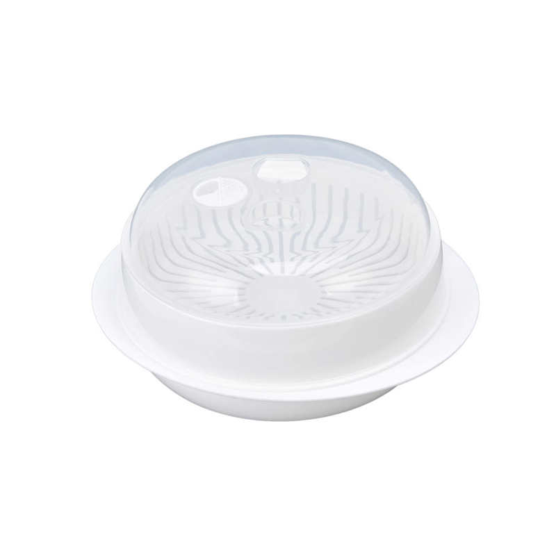 Microwave Container Kitchen Microwave Vegetables Cooker Round for Horm
