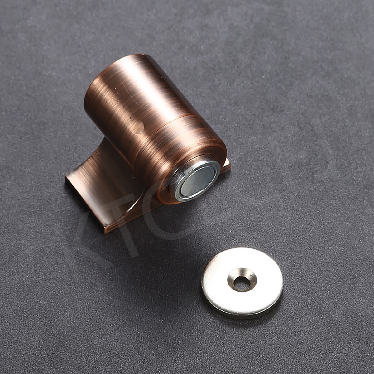 Stainless Steel Neodymium Magnet Door Stop Strong Magnetic Floor Suction Mini Door Stop Furniture Hardware: Copper