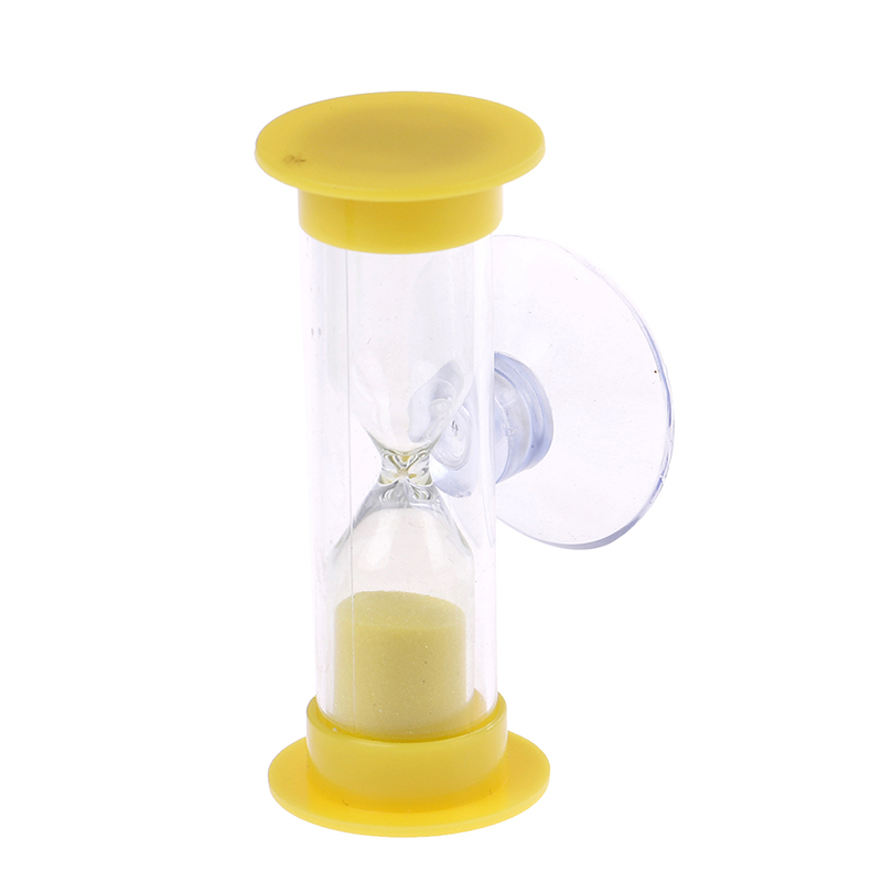 1Pc 2 minutes Shower Timer Multicolor Kids Hourglass MiNi Glass Sand Clock For Teeth Gadget Toothbrush Swivel Sand Timer: 1