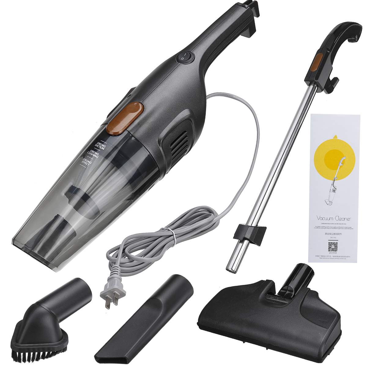 220V 600W All In 1 Upright Handheld Vacuum Cleaner Stick Home Cleaning Bagless Cleaning Supplies Utensilios Domesticos
