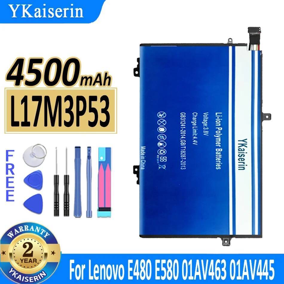 Para Lenovo Thinkpad E480 E580 R480 R580 01AV463 01AV445 01AV466 4500Mah batería de ordenador portátil de alto rendimiento L17M3P53