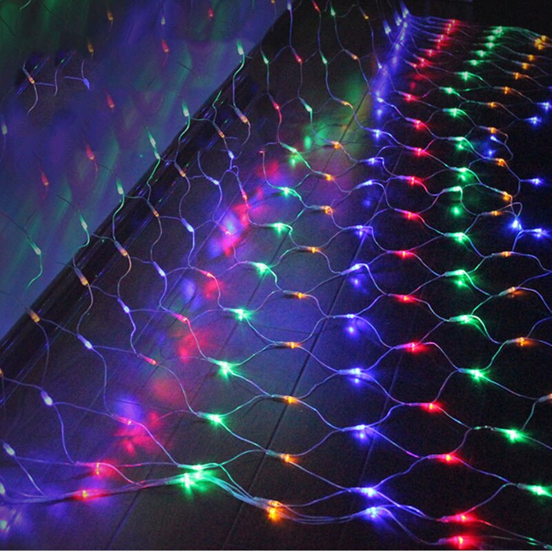 Splevisi 1.5m*1.5m 3x 2m led nät nätsnöre fe ljus julbelysning hem fest bröllop julgran dekoration ljus