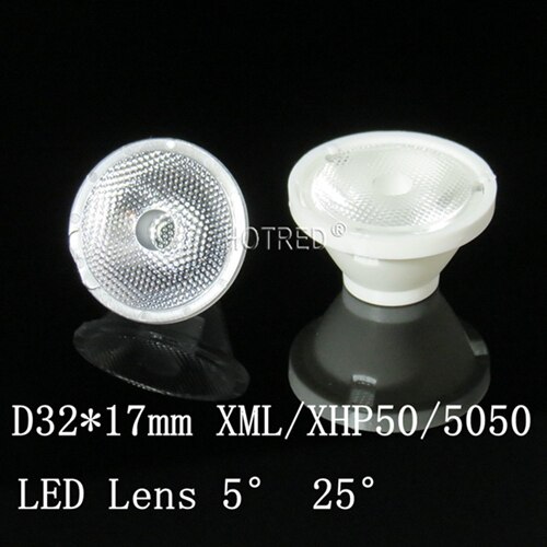 Cree XML XHP50 5050 XHP70 XHP-70 XHP70.2 MK-R MKR MC-E MCE 7070 Led Lens 5 Degree 25 Degree Optical Grade PMMA Led Lens 32mm: 5 Degree / XHP50 XML LENS / 10PCS