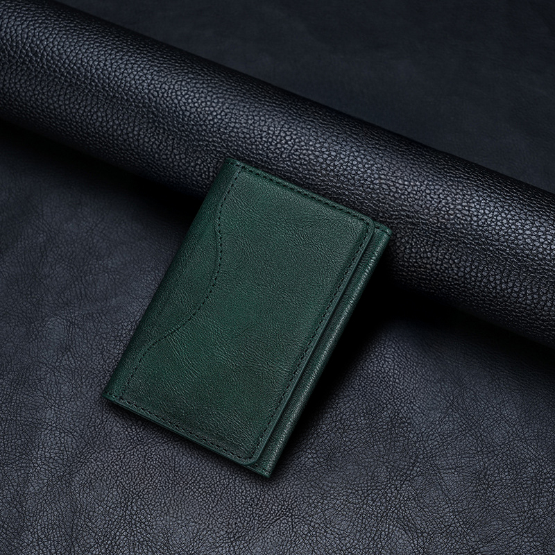 Bolsa carteira de couro magnética para iphone 17 16 15 pro max titular do cartão bolsa de telefone capa protetora com três dobras sacos magnéticos: Bege