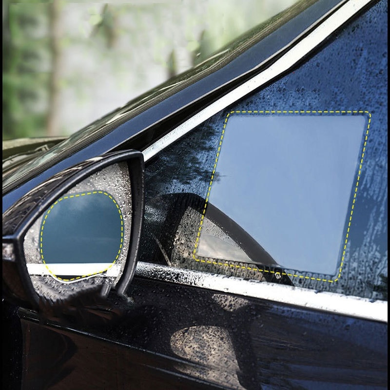 2 stk bakspejl vinduesbeskyttelsesfilm anti-tåge regntæt blænding vandtæt blød film bil gennemsigtig film tilbehør