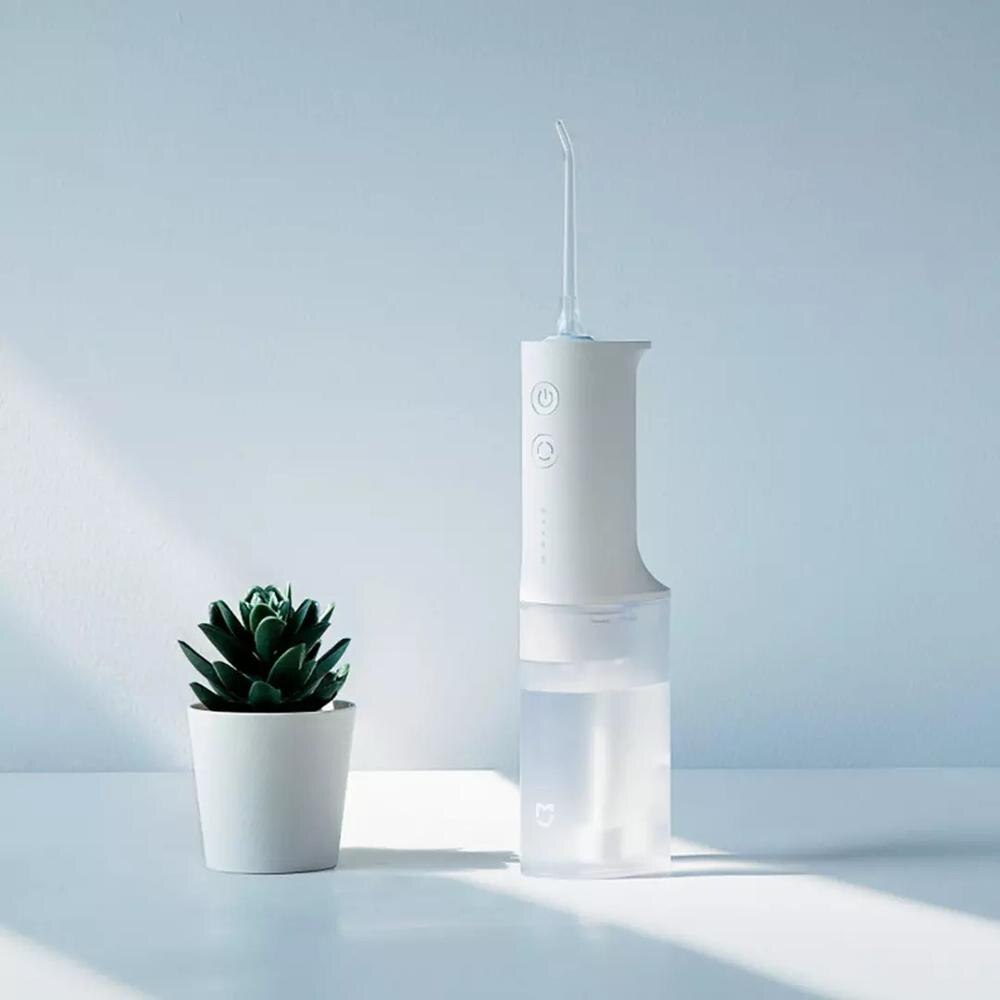 Xiaomi mijia irrigador oral portátil água dental flosser jato de água limpeza dente bocal dentadura escova de dentes
