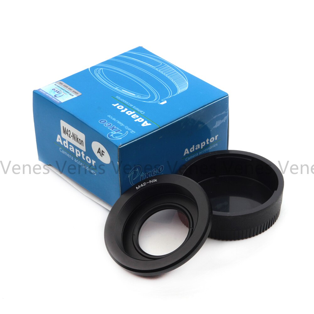 Venes M42-For Nikon, af Bevestig Mount Adapter Ring Voor M42 Lens Pak Voor Nikon F Mount Camera Met Glas D5300 D610 D7100