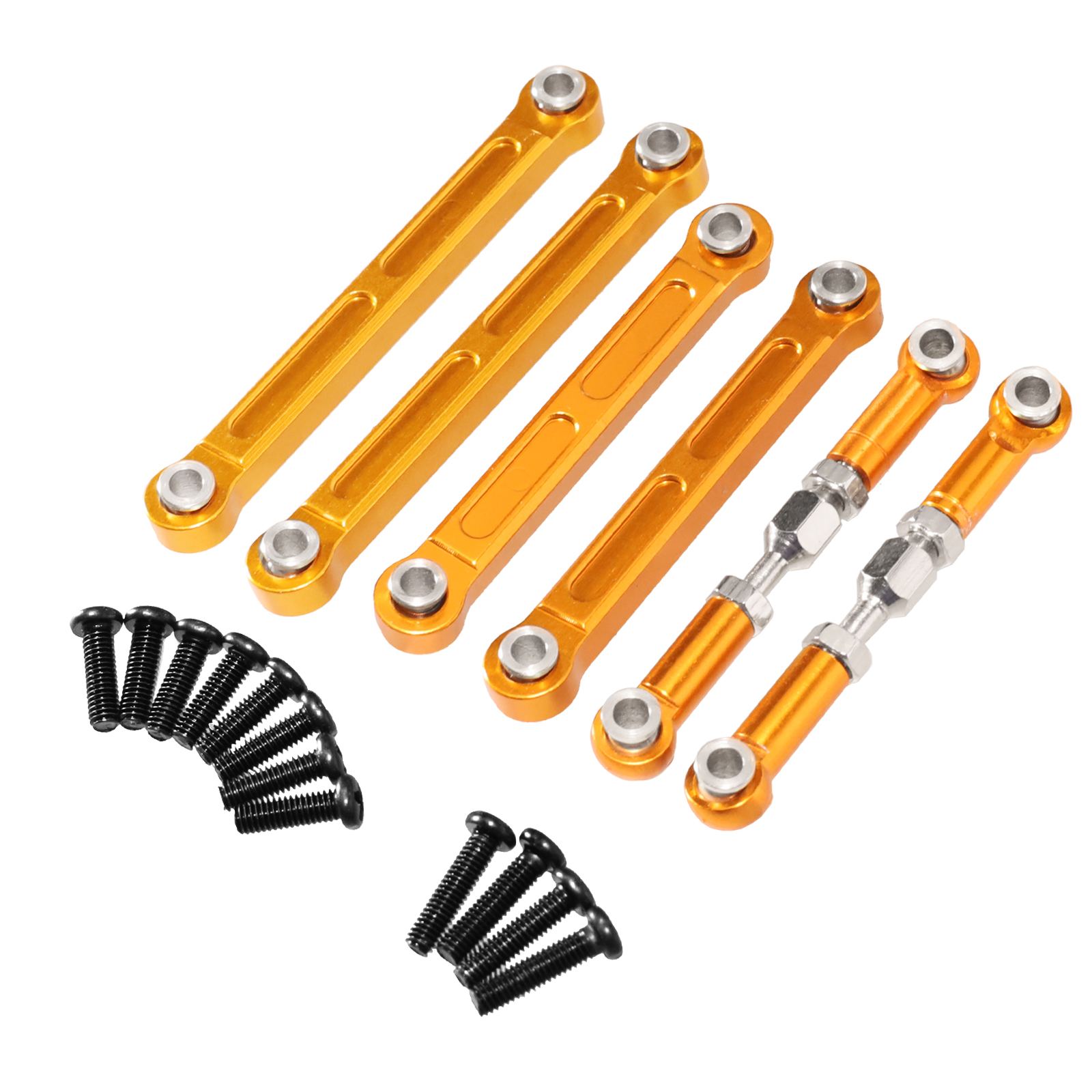 Wltoys 144001 144010 124016 124018 124007 124017 124019 124008 124007 124010 RC coche de control remoto piezas de varilla de mejora de metal: YELLOW