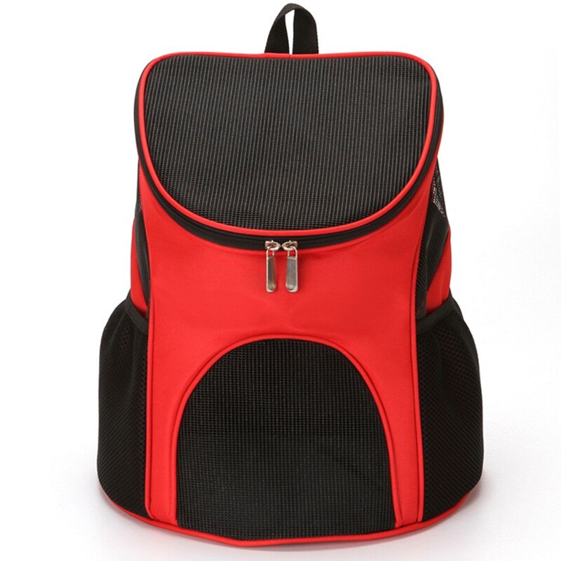 cat carrying bag transparent mesh breathable backpack backpack for cats and dogs carrying a backpack pet sac de transport chat: Red / L