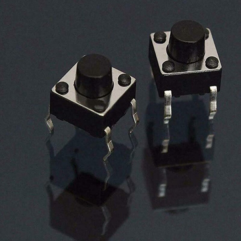 10 modeller 100 st taktil tryckknappsats 6 x 6 tact 4.3mm-13mm dip 4p