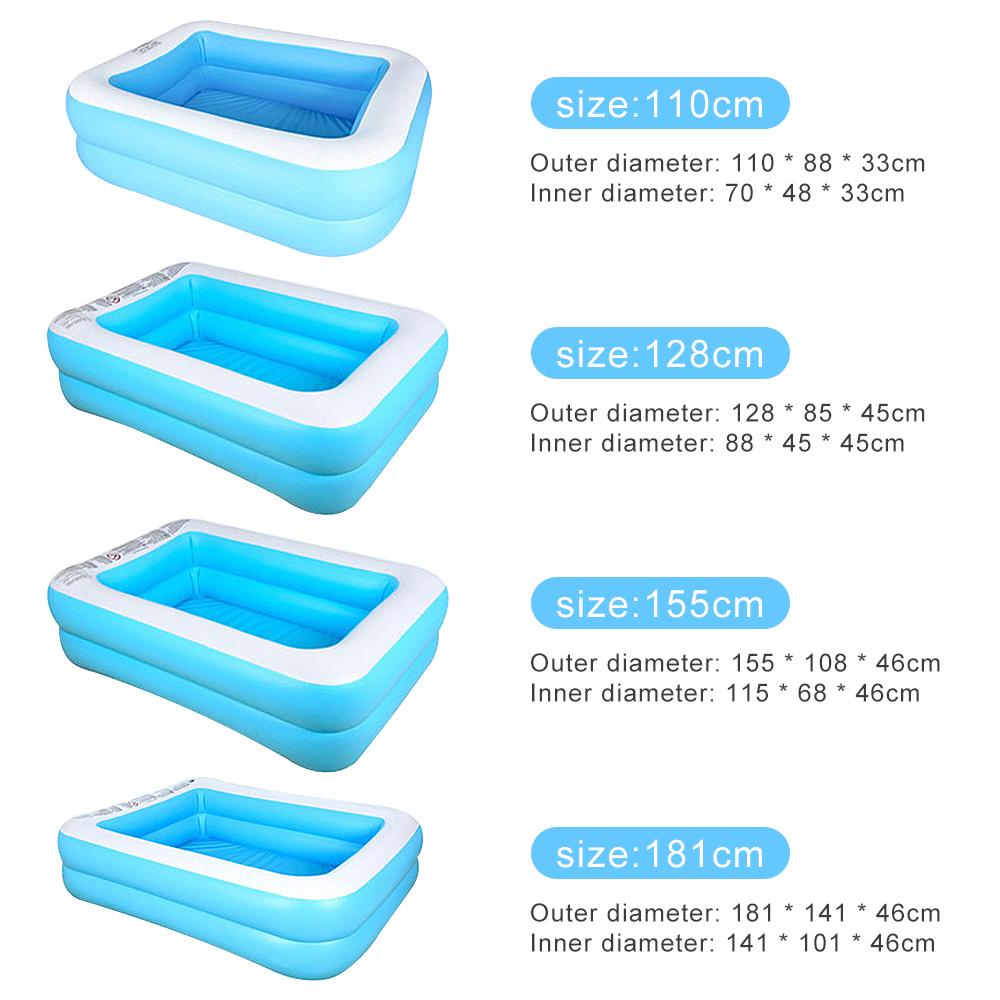1.5m/1.2m enfants piscine gonflable Double couche solide bulle pour enfants jardin extérieur natation gonflable piscine partie