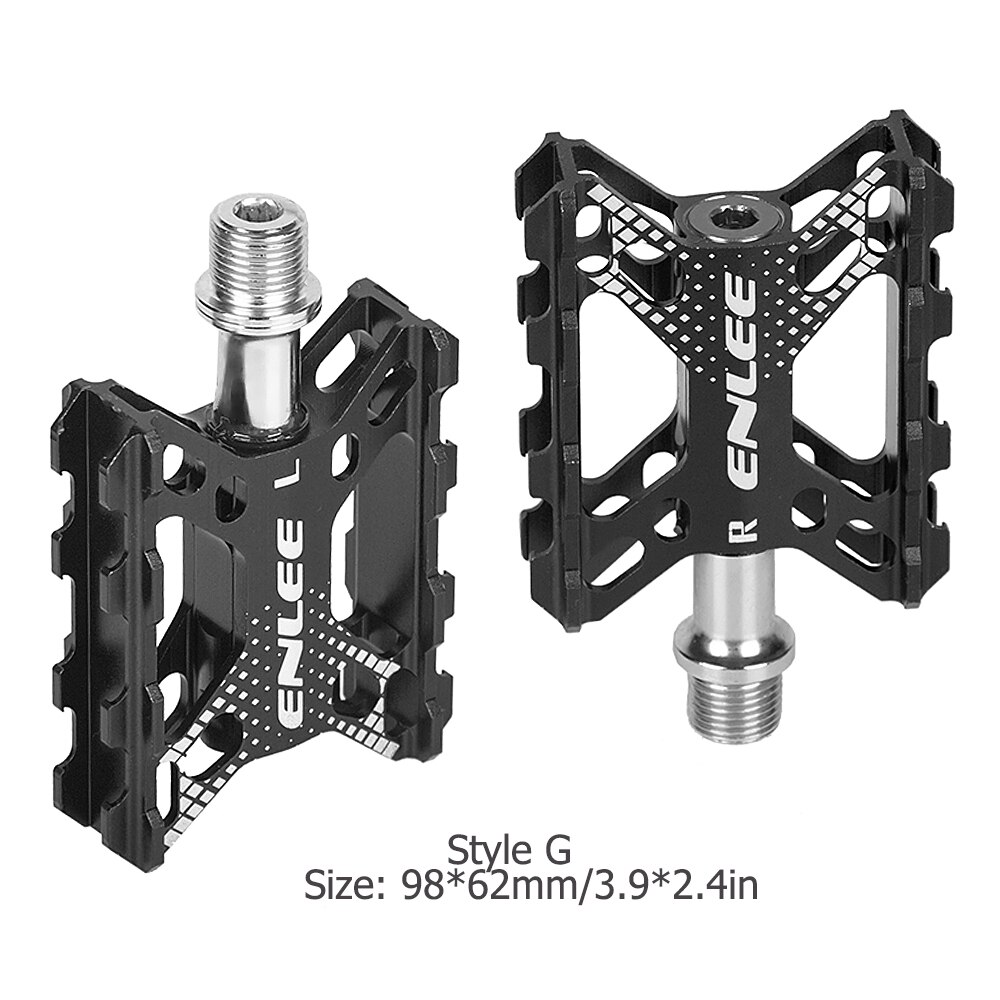 GUB-pédale de vélo pliable de VTT, ultraléger, en alliage d'aluminium, filetage de 9/16 pouces: Style G Black