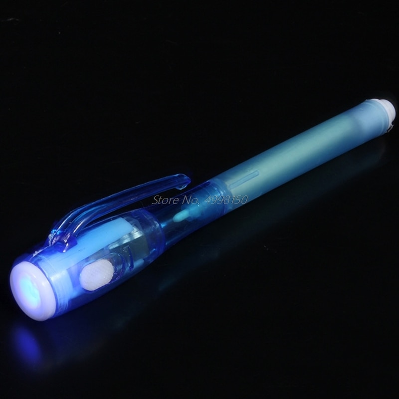 Unsichtbare Tinte Stift Gebaut in UV-Licht Magie Marker Spion Geheimnis Nachricht Werkzeug einstellen Neue