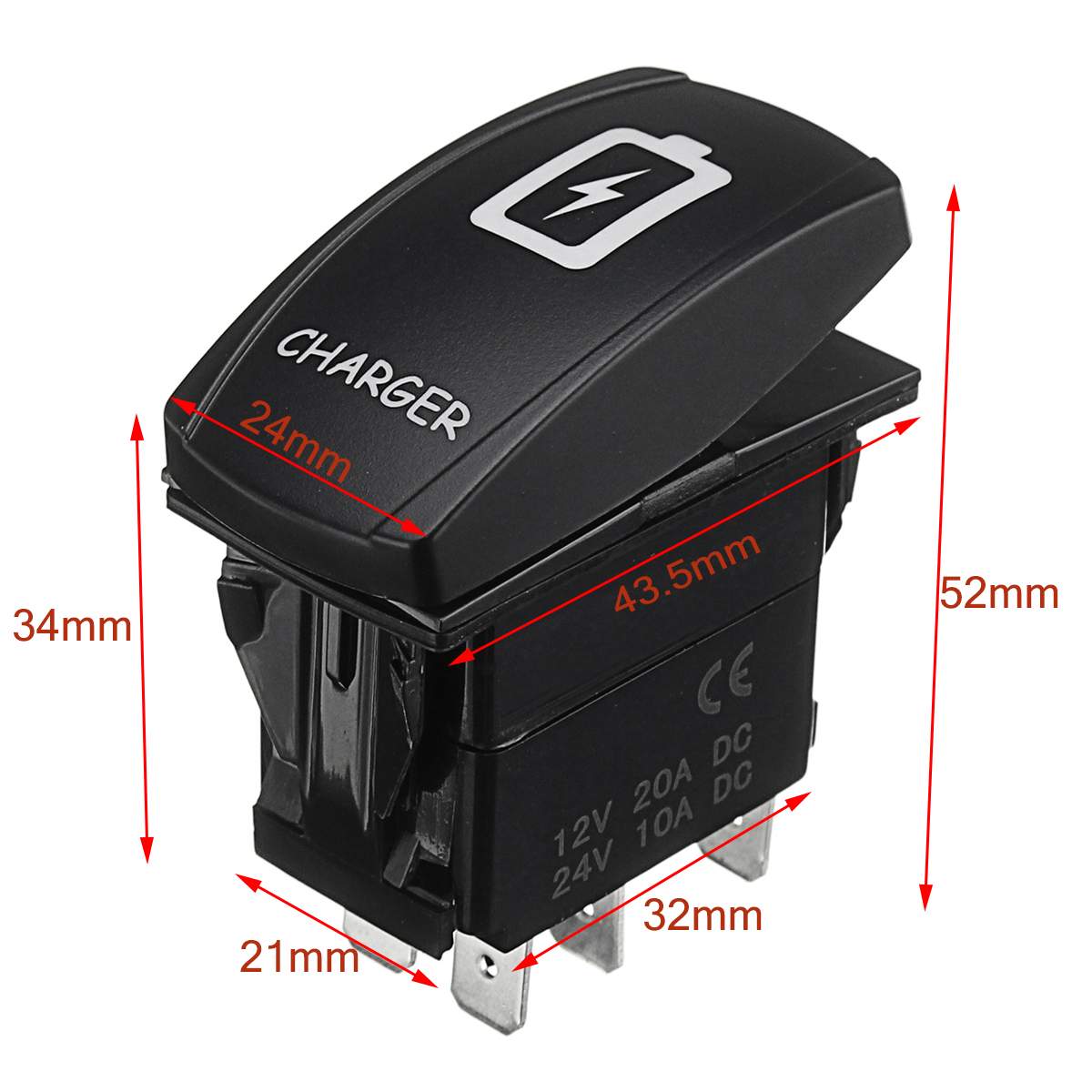 Marine Boot Switch, 8 Gang Rocker Switch Panel 12 Tot 24V 2 Blauwe LED's met DIY Sticker 5 Pin Waterdicht voor Auto's RVs Jachten Schepen
