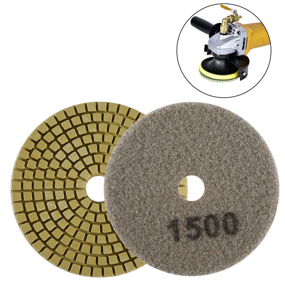 Diamant Polieren Pads Bausatz 4 zoll 100MM Nass/Trocken Schleifen Rabatt Marmor Stein Beton Polieren Pad