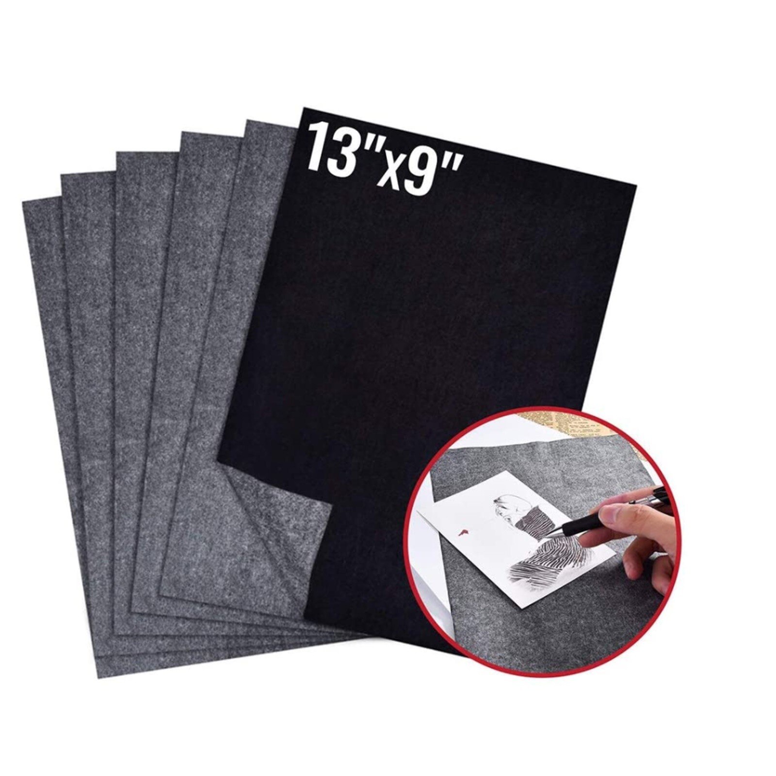 100pcs Carbon Paper Transfer Copy Sheets Graphite Tracing A4 For Wood Canvas Repeated Use Carbon Papers Drawing Paper Stationery