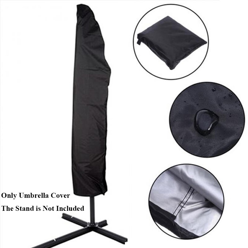 Patio Parasol Waterproof Umbrella Cover Outdoor Umbrella Rain Cover Drawstring Dust Protective Case Cantilever Mat