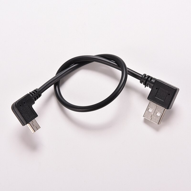 Usb 2.0 a haakse mannelijke naar mini usb 5 pin linkse mannelijke kabel snoer adapter connector 25cm 1pc