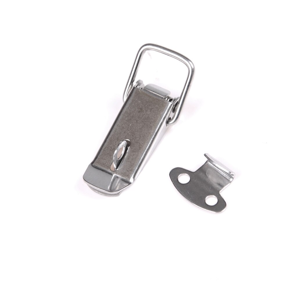 JETTING 1PCS 27*74mm Cabinet Boxes Spring Loaded Latch Catch Toggle Locks Hasp Iron Hasp For Sliding Door Window Cabinet