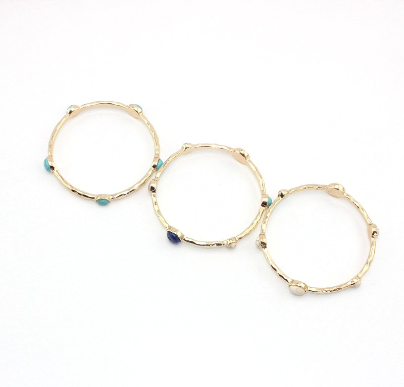 WOWORAMA 3 stks Kleurrijke Hars Acryl Bangle Armbanden Set
