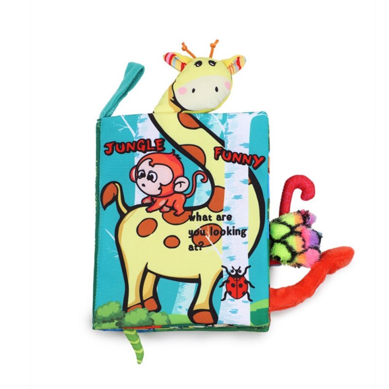 Giocattolo molare massaggiagengive per bambini libri educativi per bambini miglior regalo per bambini codice di animali libro di stoffa giocattolo puzzle per neonati: A
