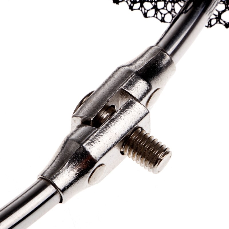 Stainless Steel Frame Fishing Folding Net Brail Head Round Mesh Accessories Foldable Nets Landing Dip Large Dense