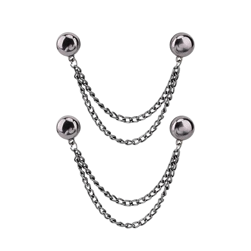 Magneet Kledingspelden Metalen magnetische kledingclips met ketting Multifunctionele sterke magneetpin Magnetische knopclips voor bevestiging: Paars
