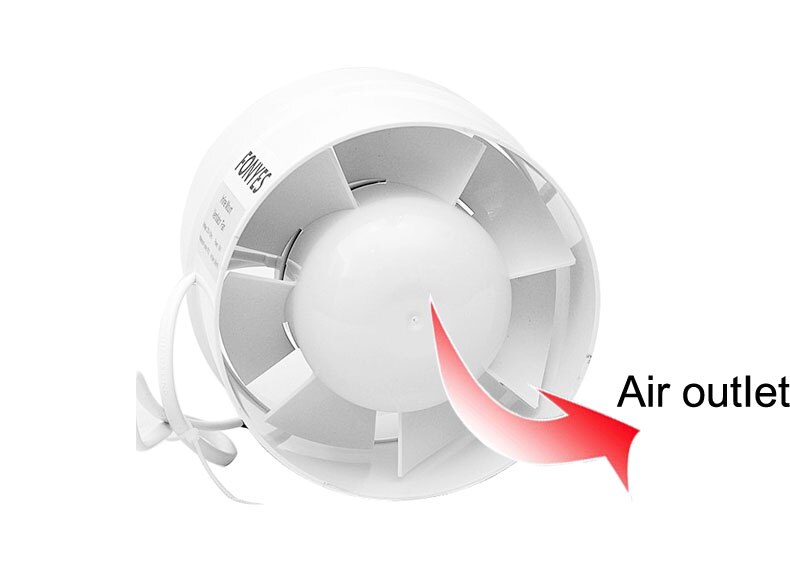 220v 4 tommers lydløs veggavtrekk avtrekkskanal ventilasjon vifte luftvifte vindu ventilator ventil kjøkken bad soverom hjem