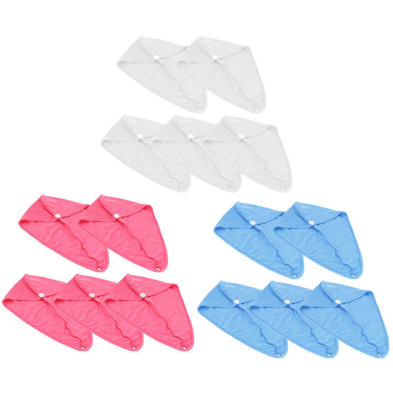 5Pcs Quick Dry Microfiber Haar Hoed Vrouwen Badkamer Sterke Wateropname Badhanddoek Haar Droog Handdoek Badkamer Benodigdheden