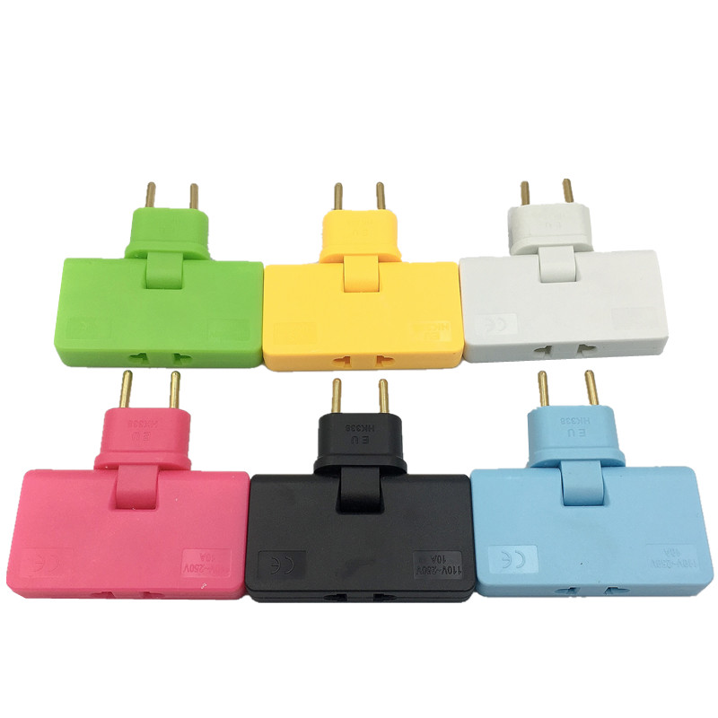 Draaien Plug Eu Converter Een In Drie 180 Graden Extension Plug Multi Plug Mini Slim Wireless Outlet Adapter Licht Handig
