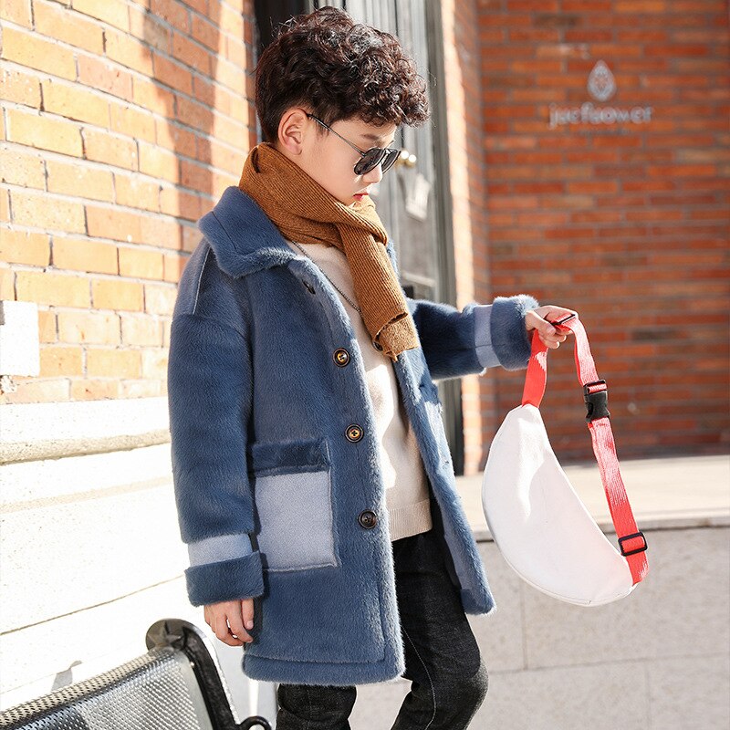 JXQXHCFS Herfst en winter heren breker klassieke gentleman stijl pak jas knop deur stand kraag warme top, Donkerblauw, XS