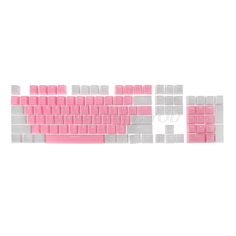 Translucent Double Shot PBT 104 KeyCaps Backlit For Cherry MX Keyboard Switch: Pink