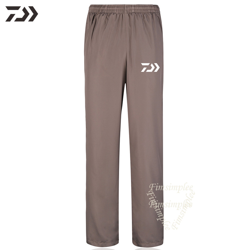 Waterproof Pant Daiwa Windproof Thermal Outdoor Fishing Pants Unisex Solid Running Hicking Quick Dry Spring Fishing Clothes Men: Khaki / S