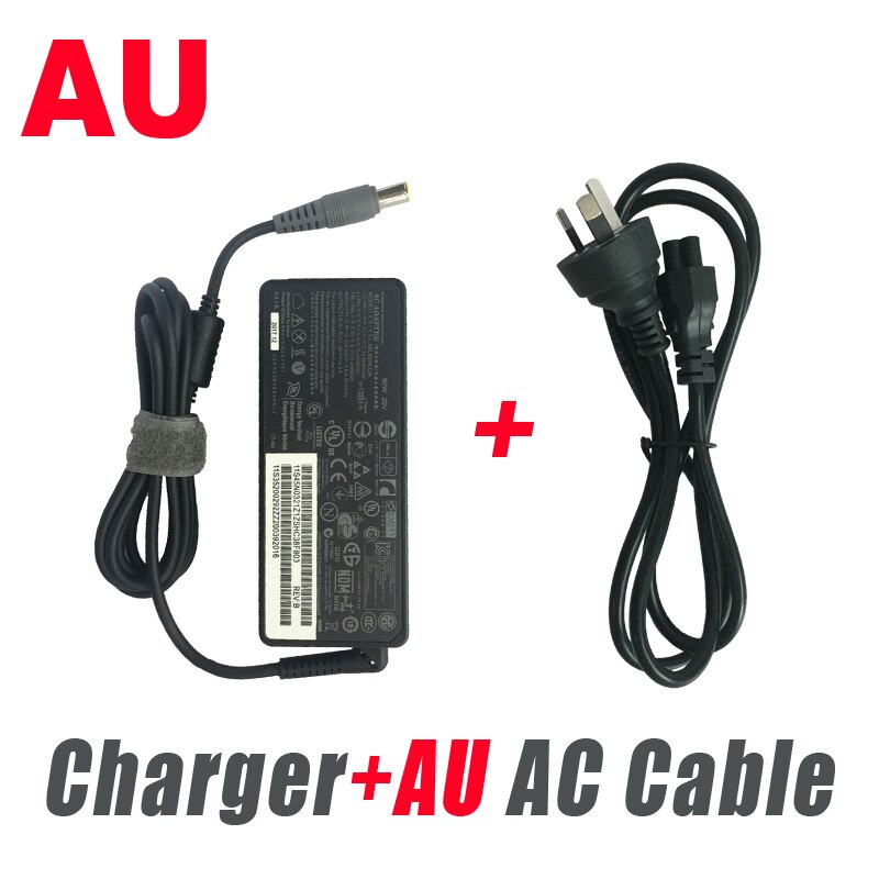 Genuine Laptop AC Adapter Charger For Lenovo Thinkpad T60 T61 X220 X230 R61 R400 20V 4.5A 90W Notebook Power Supply Cord: AU