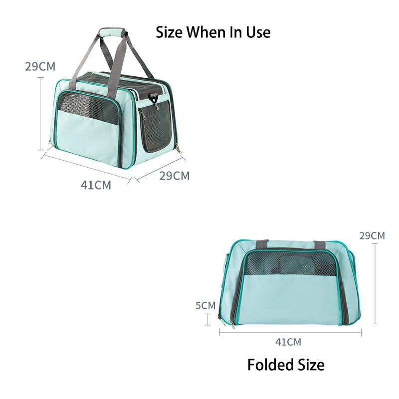 Kat Draagtassen Kat Uitgaande Reizen Handtas Met Vergrendeling Veiligheid Ritsen Kleine Hond Carriers Draagbare Ademend Opvouwbare Tas